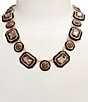 Anna & Ava Inset Stone Statement Collar Necklace - Image 1