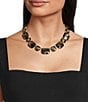 Anna & Ava Inset Stone Statement Collar Necklace - Image 2