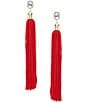 Color:Red - Image 1 - Joy Statement Tassel Statement Earrings