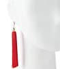 Color:Red - Image 2 - Joy Statement Tassel Statement Earrings