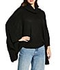 Anna & Ava Knit Turtleneck Sweater Poncho - Image 1
