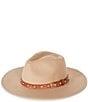Anna & Ava Leather Stud Band Felt Fedora Hat - Image 1