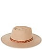 Anna & Ava Leather Stud Band Felt Fedora Hat - Image 2