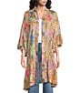 Anna & Ava Long Ruffled Floral Kimono - Image 1