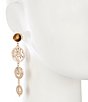 Anna & Ava Mixed Coin Drop Earrings, Color:Multi - Image 2