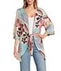 Anna & Ava Multi Floral Tie Front Kimono - Image 1