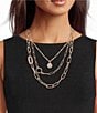 Anna & Ava Multi Layer Paperclip Chain Necklace - Image 1