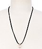 Anna & Ava Oval CZ Drop Cord Long Pendant Necklace - Image 1
