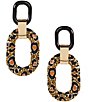 Anna & Ava Oversized Leopard Link Drop Earrings - Image 1