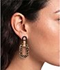 Anna & Ava Oversized Leopard Link Drop Earrings - Image 2