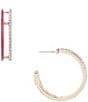 Anna & Ava Pave And Enamel Hoop Earrings - Image 1