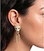 Anna & Ava Pave Cheetah Link Drop Earrings - Image 2