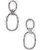 Color:Multi - Image 1 - Crystal Pave Double Oval Link Drop Earrings