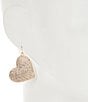 Anna & Ava Pave Heart Statement Drop Earrings, Color:Gold/Crystal - Image 2