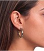 Anna & Ava Pave Stripe Hoop Earrings - Image 2