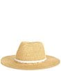 Anna & Ava Pearl Band Straw Fedora Hat - Image 1