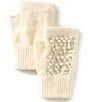 Anna & Ava Pearl Fingerless Gloves, Color:Ivory - Image 1