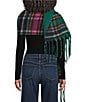 Anna & Ava Plaid Fringe Scarf Wrap - Image 2