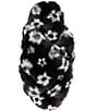 Color:Black Daisy - Image 5 - Plush Faux Fur X Band Slide Slippers