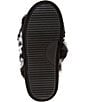 Color:Black Daisy - Image 6 - Plush Faux Fur X Band Slide Slippers