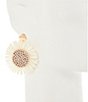 Anna & Ava Raffia Flower Statement Drop Earrings - Image 2