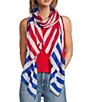 Anna & Ava Red White & Blue Colorblock Scarf Wrap - Image 1
