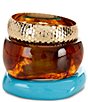 Anna & Ava Resin Metal Bangle Bracelet Set - Image 1