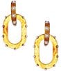 Anna & Ava Resin Oversized Link Drop Pearl Earrings - Image 1