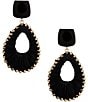 Anna & Ava Resin Post Rafia Thread Wrap Drop Statement Earrings - Image 1