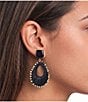Anna & Ava Resin Post Rafia Thread Wrap Drop Statement Earrings - Image 2