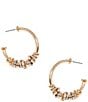 Anna & Ava Rondelle Two Tone Charm Hoop Earrings - Image 1
