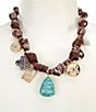 Anna & Ava Scarf Statement Charm Necklace - Image 1