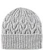 Anna & Ava Sequin Cable Knit Beanie, Color:Grey - Image 1