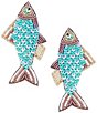 Anna & Ava Sequin Fish Statement Drop Earrings - Image 1