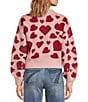 Anna & Ava Sequin Heart Sweater, Color:Pink - Image 2