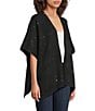 Anna & Ava Sequin Knit Kimono, Color:Black - Image 2