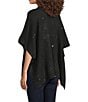 Anna & Ava Sequin Knit Kimono, Color:Black - Image 4