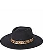 Anna & Ava Snake Print Band Felt Fedora Hat - Image 2
