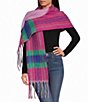 Anna & Ava Brushed Plaid Fringe Scarf Wrap - Image 1