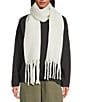 Anna & Ava Solid Fuzzy Oblong Scarf, Color:Ivory - Image 1