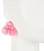 Color:Pink - Image 2 - Statement Flower Cutout Stud Earrings