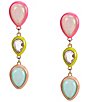 Anna & Ava Teardrop Mismatched Linear Earrings - Image 1