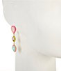 Anna & Ava Teardrop Mismatched Linear Earrings - Image 2