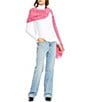 Anna & Ava Textured Jacquard Scarf Wrap, Color:Pink - Image 3