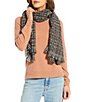 Anna & Ava Textured Jacquard Scarf Wrap, Color:Black/Multi - Image 1