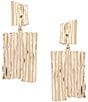 Anna & Ava Textured Rectangle Drop Earrings - Image 1