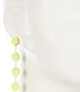 Color:Citron - Image 2 - Thread Wrapped Ball Statement Drop Earrings