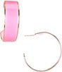 Color:Pink - Image 1 - Translucent Resin Hoop Earrings