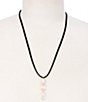 Anna & Ava Triple Drop CZ Cord Long Pendant Necklace - Image 1