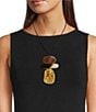 Anna & Ava Triple Resin Long Pendant Cord Necklace - Image 2